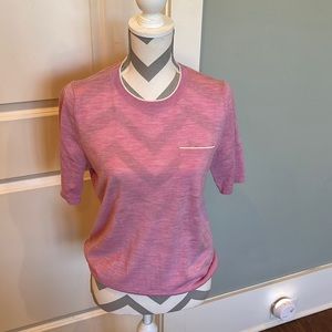 Merino Wool Sweater Short Sleeve Sz M